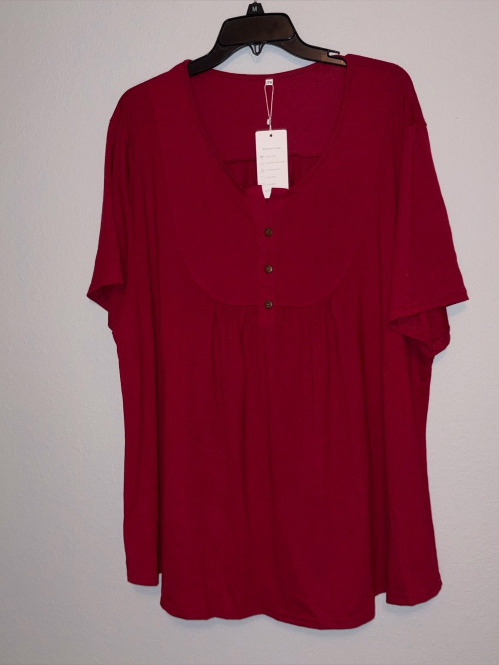 Vograce Burgundy Babydoll Top Size 26W